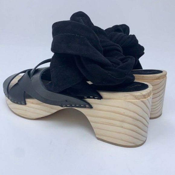 Free People Womens Emmy Wrap Clog Sandals Black - Picture 7 of 12